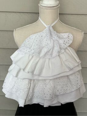 Zara Halter Ruffled Top size S